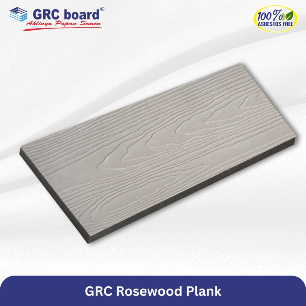 grc board rosewood plank motif kayu